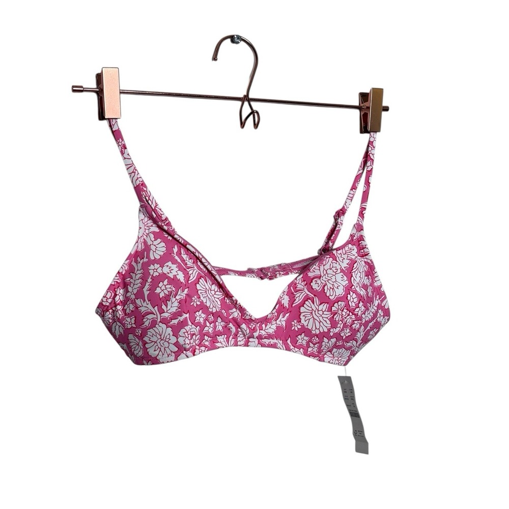 NWT J. Crew SZ Blockprints Womens Bikini Set & Swim Pink Print Sz. Md